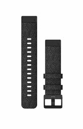 Garmin QuickFit® 20mm Watch Band Nylon - HEATHERED BLACK W/ BLACK HARDWARE