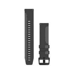 Garmin Quick Release 20mm Watch Band Silicone - GRANITE BLUE W/ BLACK HARDWARE