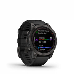 Garmin fenix 7 Sapphire Solar - CARBON GRAY DLC TITANIUM W /BLACK BAND