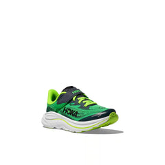 HOKA Clifton 10 - Little Kids - SPRING GREEN / COSMIC GREY