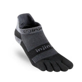 Injinji Run Midweight No-Show - BLACK / GRAY