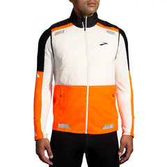 Brooks Visible Vest 2.0 - ECRU / FLUORO FLASH / BLACK