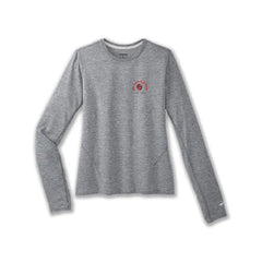 Brooks Distance Long Sleeve 2.0 - Trot Happy 23 - HEATHER ASH / TROT HAPPY 23