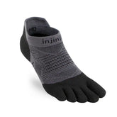 Injinji Run Original Weight No-Show Socks - BLACK
