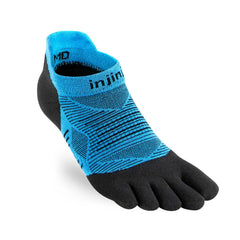 Injinji Run Original Weight No-Show Socks - BLACK