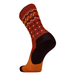 Brooks Ghost Crew Sock - Trot Happy 23 - RED / TROT HAPPY 23