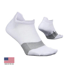 Feetures Merino 10 Max Cushion No Show Tab - WHITE