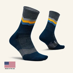 Feetures Merino 10 Max Cushion Mini Crew - SWITCHBACK GRAY