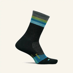 Feetures Merino 10 Max Cushion Mini Crew - LUMINOUS BLACK
