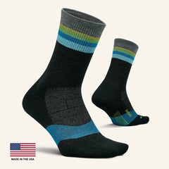 Feetures Merino 10 Max Cushion Mini Crew - LUMINOUS BLACK