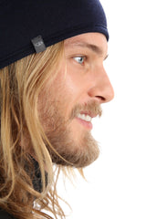 icebreaker Pocket Hat - BLACK / GRITSTONE HEATHER