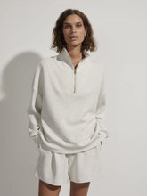 Varley Hawley Half Zip Sweat - IVORY MARL