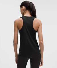 lululemon Fast and Free Perforated Stripe Singlet - BLACK