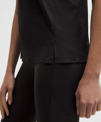 lululemon Fast and Free Perforated Stripe Singlet - BLACK