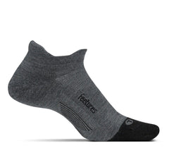 Feetures Merino 10 Ultra Light No Show Tab Sock - DARK GRAY