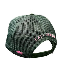 Fleet Feet Nashville Trucker Hat - GREEN / PINK / RUN FAST