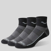 Saucony Inferno Quarter 3 Pack Socks - BLACK