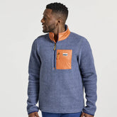 Saucony Rested Sherpa Quarter-Zip - FLEET FEET SUMMER SOULSTICE -- SODALITE HEATHER
