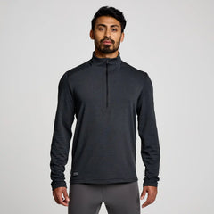 Saucony Triumph 3D 1/2 Zip - BLACK HEATHER