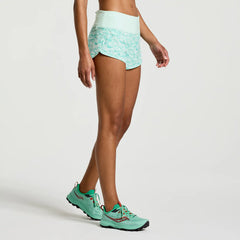 Saucony Outpace 2.5" Split Short - ATMOS WAVE PRINT