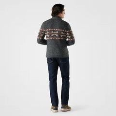 Smartwool Heavy Henley Sweater - CHARCOAL - PECAN BROWN