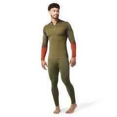 Smartwool Intraknit Merino 200 Colorblock 1/4 Zip - WINTER MOSS / SHALE