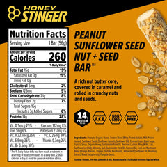 Honey Stinger Nut + Seed Bar - PEANUT SUNFLOWER SEED