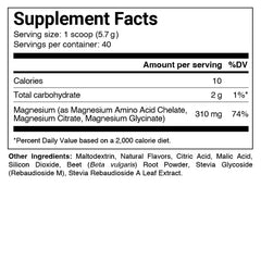 PILLAR Performance Triple Magnesium Professional Recovery Powder - 40 serving - LEMON LIME