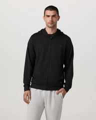 Vuori Ponto Full Zip Hoodie - BLACK HEATHER