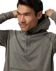 Vuori Ponto Performance 1/2 Zip Hoodie - WARM GREY HEATHER