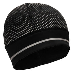 Nathan HyperNight Reflective Ponytail Beanie - BLACK / GEO