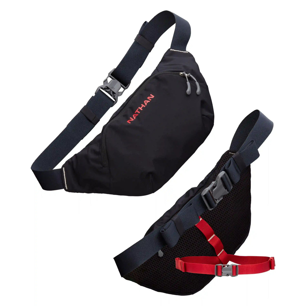 Nathan Limitless 2L Run Sling - BLACK / RIBBON RED