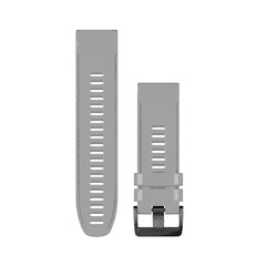 Garmin QuickFit® 26mm Watch Band Silicone w/ Extra Long Adjustment Strap - POWDER GRAY