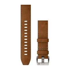 Garmin QuickFit® 22mm Leather - TUNDRA / BLACK