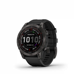 Garmin fenix 7 Sapphire Solar - CARBON GRAY DLC TITANIUM W /BLACK BAND
