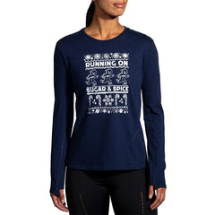 Brooks Distance Long Sleeve 2.0 - Run Merry - NAVY / RUN MERRY 23