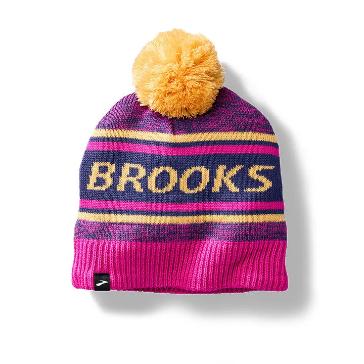 Brooks Heritage Pom Beanie 2024 - MAGENTA / BROOKS