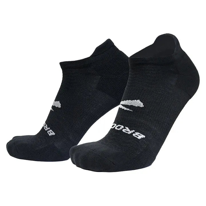 Brooks Run-In No Show Socks 6-Pack - ASPHALT / WHITE / BLACK