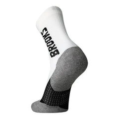 Brooks Ghost Crew Sock - WHITE / BR CREW
