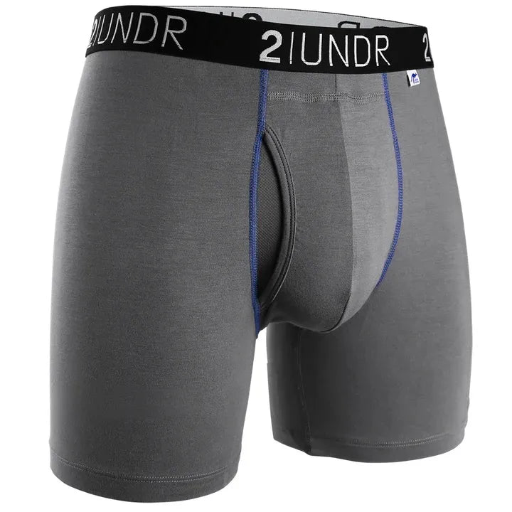 2UNDR Swing Shift Boxer - GREY / BLUE