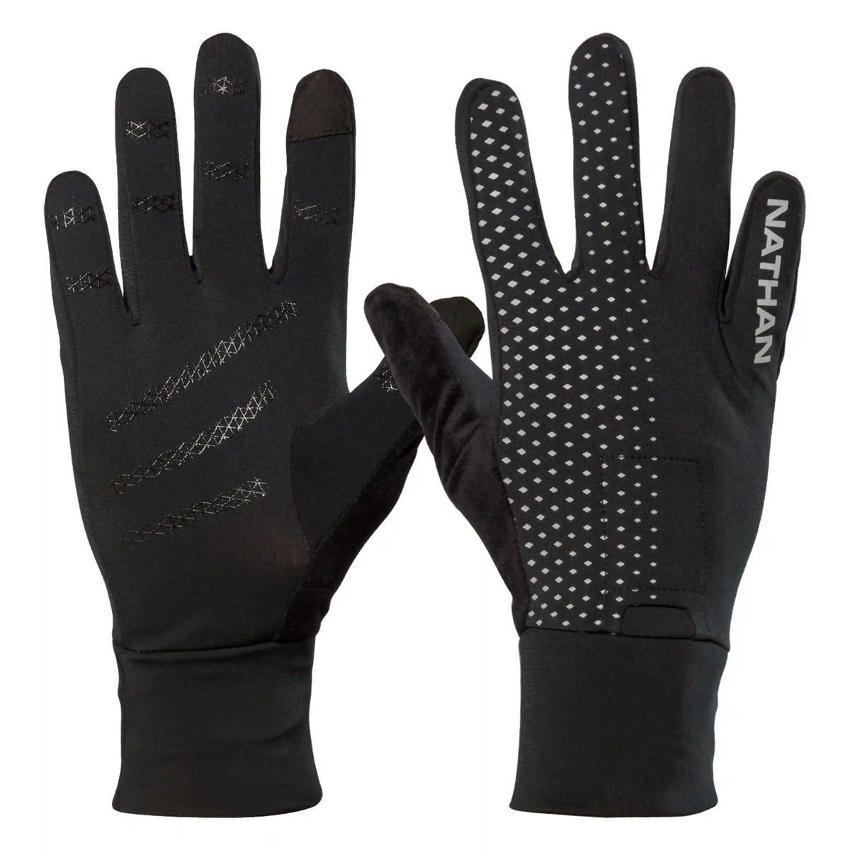 Nathan HyperNight Reflective Gloves - BLACK / GEO