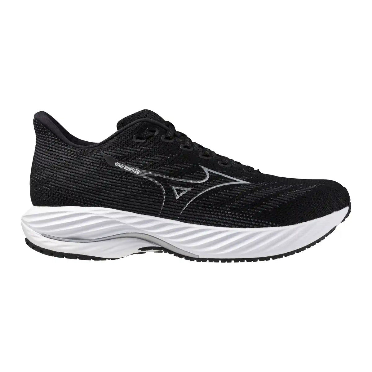 Mizuno Wave Rider 28 - WIDE -- BLACK / SILVER