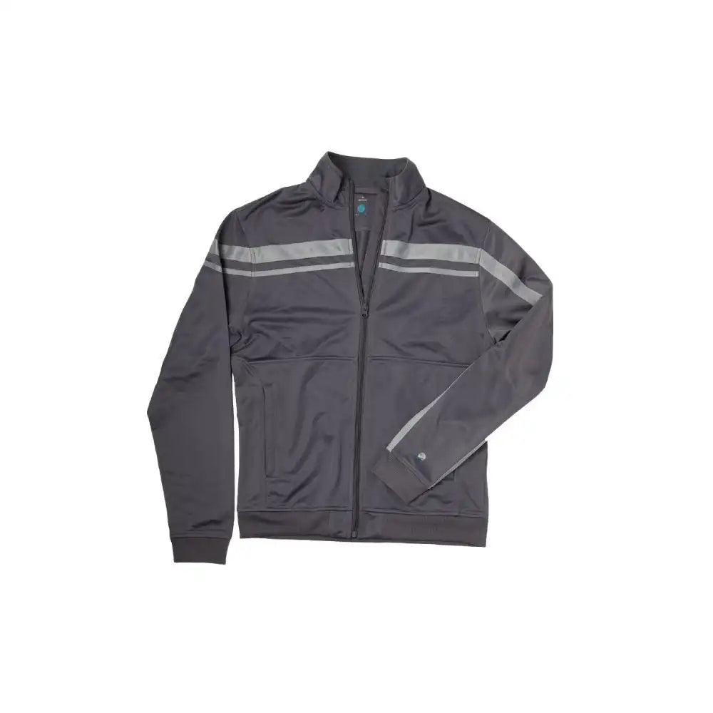 Zelus Acadia Track Jacket - CHARCOAL GREY / LIGHT GREY