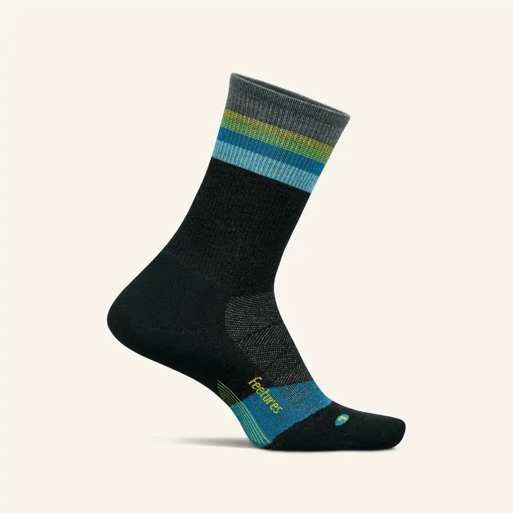 Feetures Merino 10 Max Cushion Mini Crew - SWITCHBACK GRAY