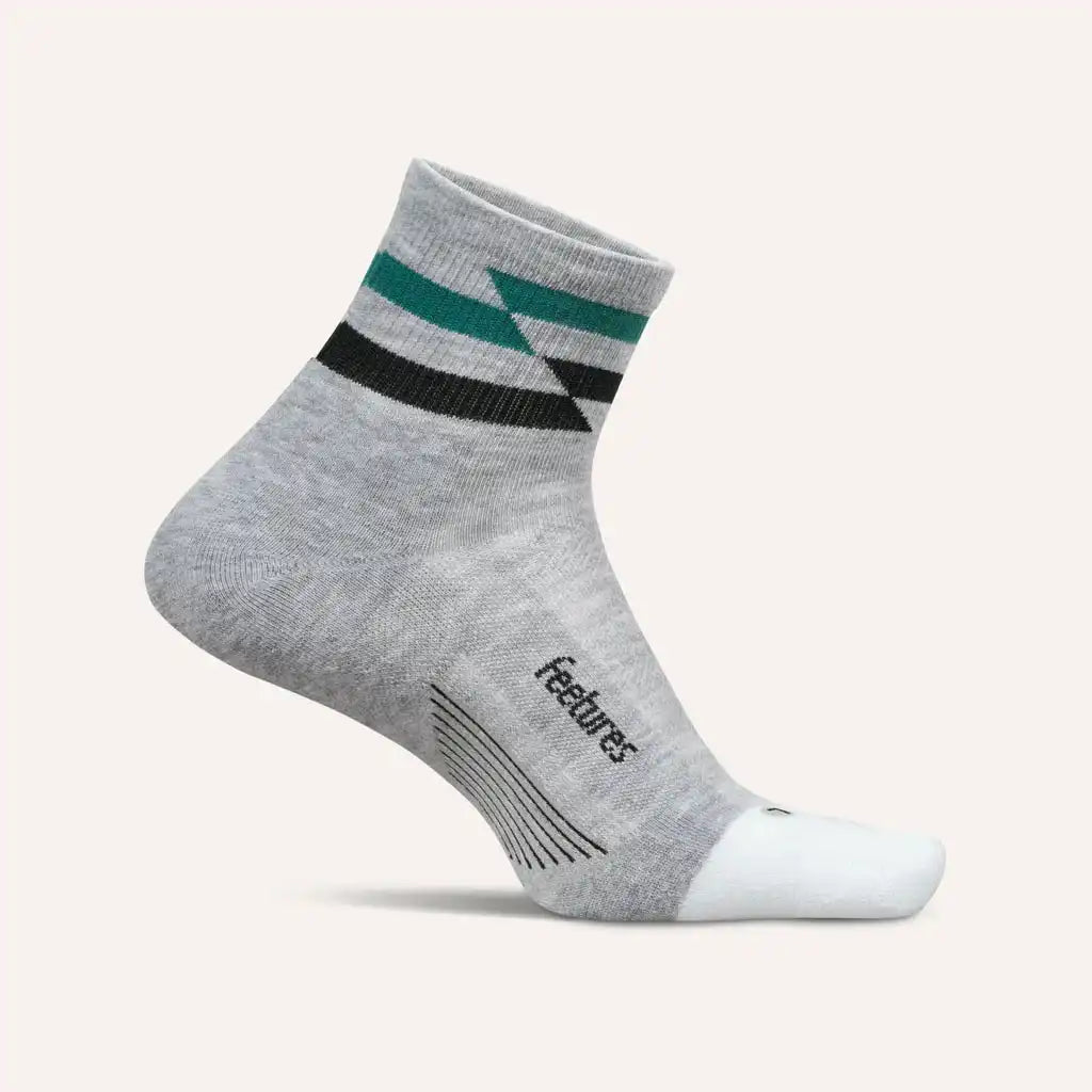 Feetures Elite Max Cushion Quarter - GRAY TRACK