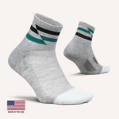 Feetures Elite Max Cushion Quarter - GRAY TRACK