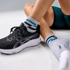 Feetures Elite Max Cushion Quarter - GRAY TRACK