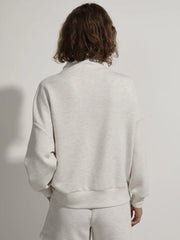 Varley Hawley Half Zip Sweat - IVORY MARL