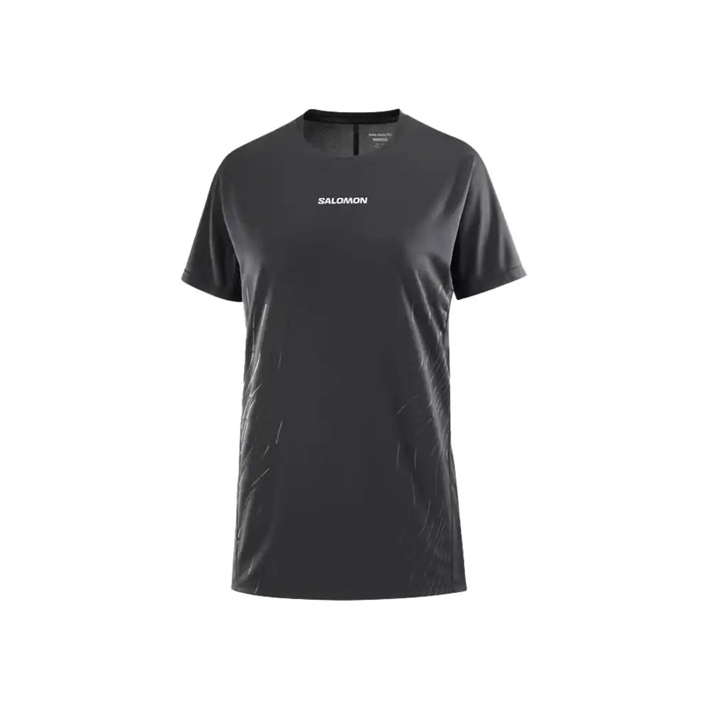 Salomon Sense Aero Short Sleeve GFX - DEEP BLACK  /  BLACK BEAUTY