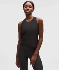 lululemon Zoned Ventillation Cropped Running Tank - BLACK